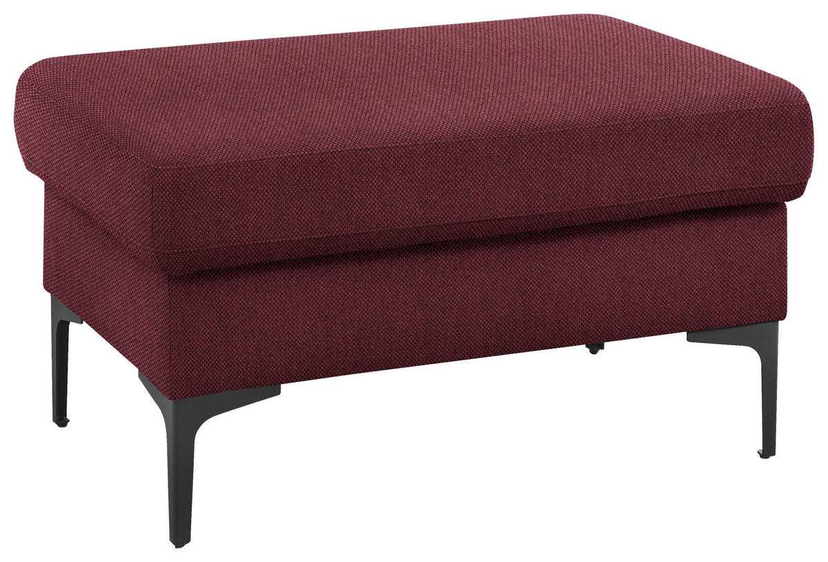 3-SITZER-SOFA in Flachgewebe Rot  - Rot/Schwarz, Design, Textil/Metall (226/89/97cm) - Pure Home Lifestyle