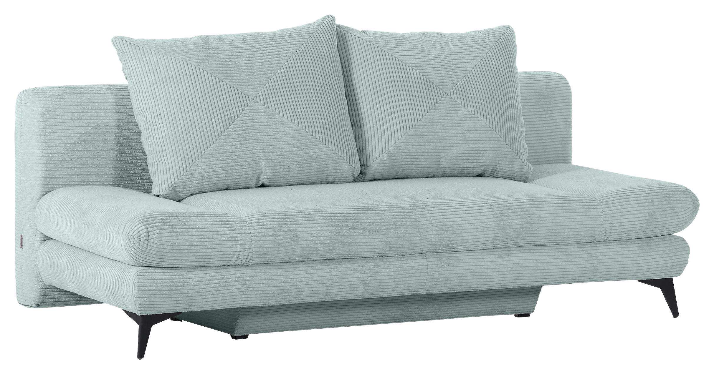 SOFA LEŽAJ mintzelena  - mintzelena/crna, Konvencionalno, tekstil/metal (200/78/95cm) - home24