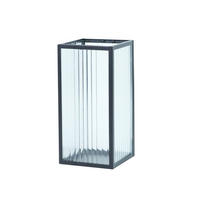 LATERNE - Klar/Schwarz, Trend, Glas/Metall (15/25/15cm)
