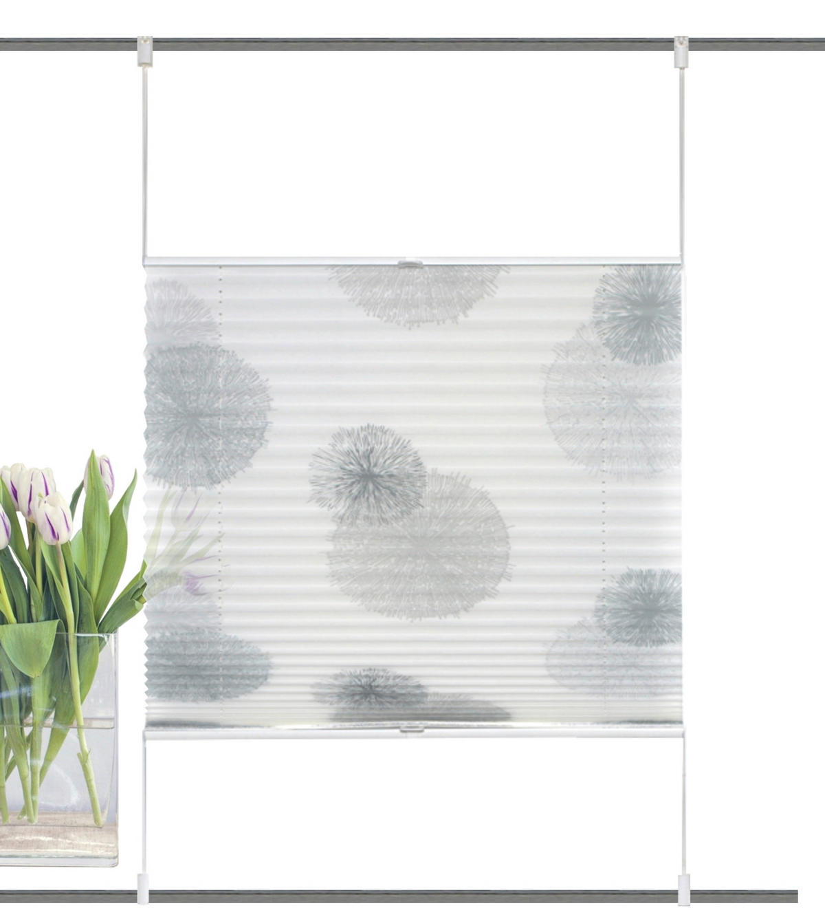 PLISSEE 50/130 cm  - Naturfarben/Grau, KONVENTIONELL, Textil (50/130cm)