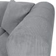 ECKSOFA Hellgrau Cord Zierkissen, Rücken echt  - Hellgrau/Schwarz, KONVENTIONELL, Kunststoff/Textil (162/250cm) - Carryhome