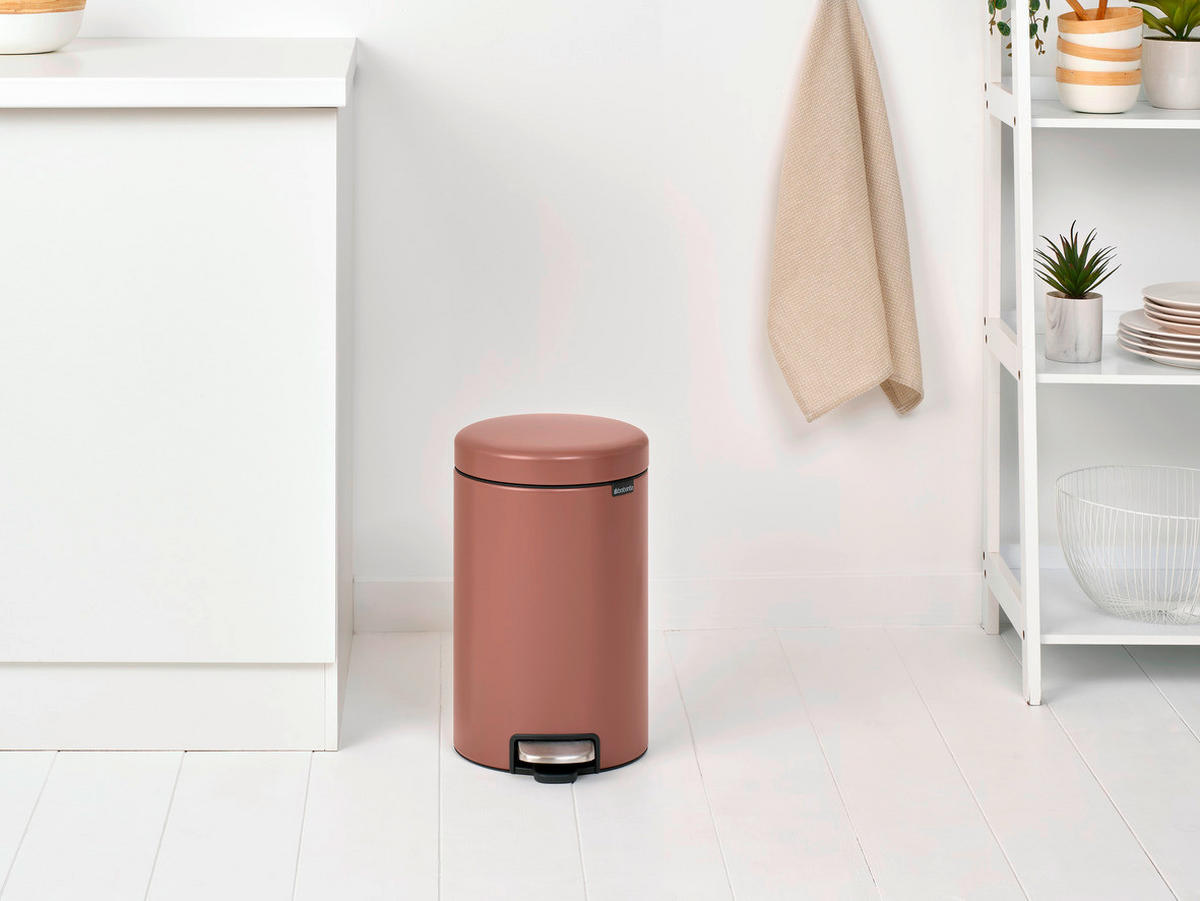 TRETEIMER 12 l  Metall  - Taupe/Anthrazit, Basics, Kunststoff/Metall (25,1/41,1/33,8cm) - Brabantia