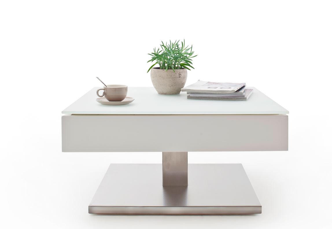 MĂSUȚĂ DE CAFEA   - alb, Design (75/38/75cm) - Novel