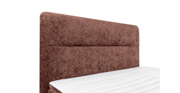 BOXSPRINGBETT 140/200 cm  in Rotbraun  - Rotbraun/Schwarz, Design, Textil/Metall (140/200cm) - Esposa