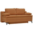 BOXSPRINGSOFA Cord Rostfarben  - Rostfarben/Schwarz, Design, Textil/Metall (200/100/108cm) - Novel