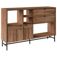 SIDEBOARD  in 140/93/38 cm  - Schwarz/Braun, Design, Holz/Metall (140/93/38cm) - Carryhome