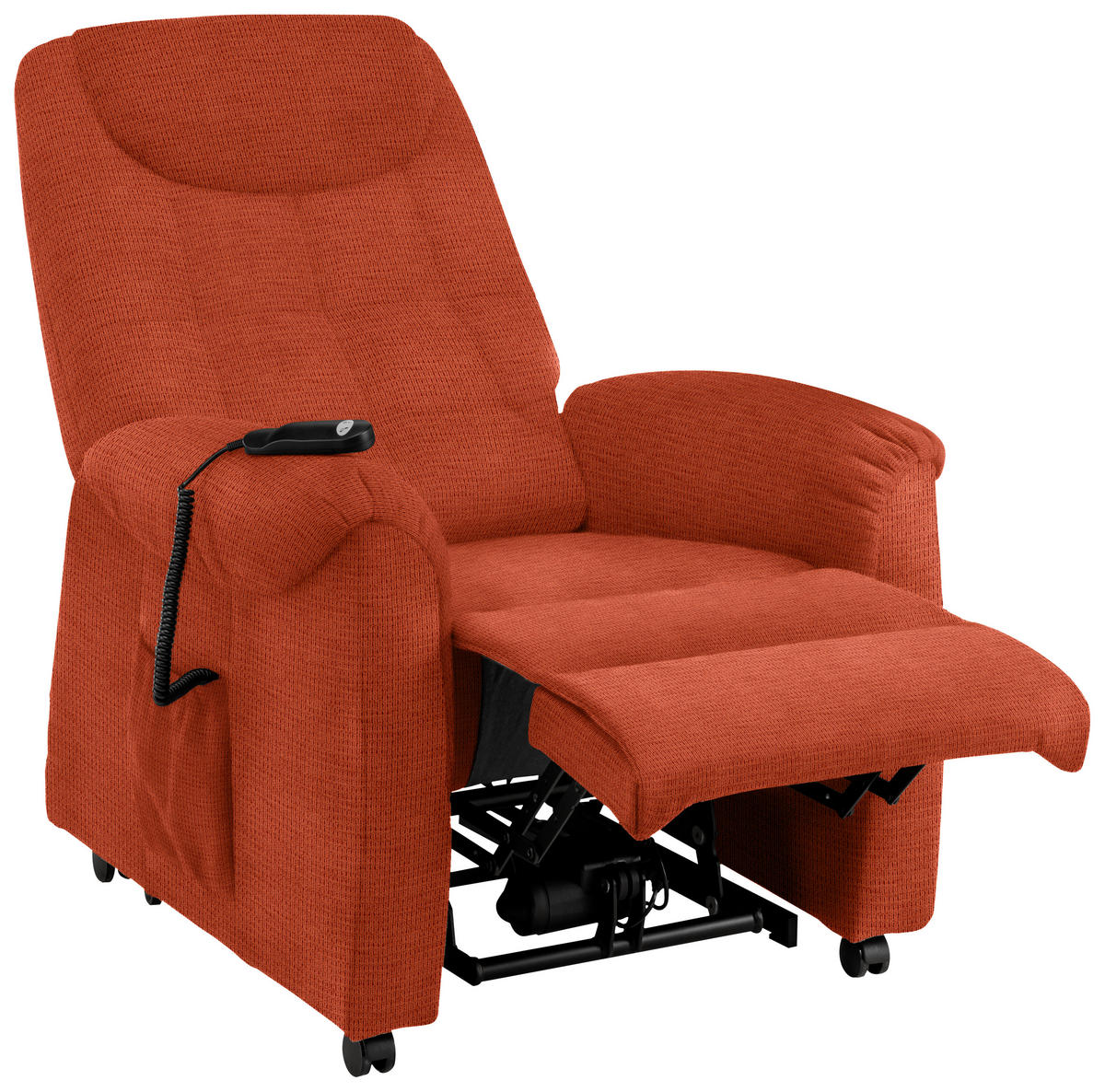 FERNSEHSESSEL in Mikrofaser Orange  - Schwarz/Orange, Konventionell, Kunststoff/Textil (83/113/92cm) - Xora