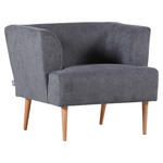 SESSEL Flachgewebe Dunkelgrau    - Dunkelgrau/Buchefarben, Design, Holz/Textil (85/71/80cm) - Hom`in