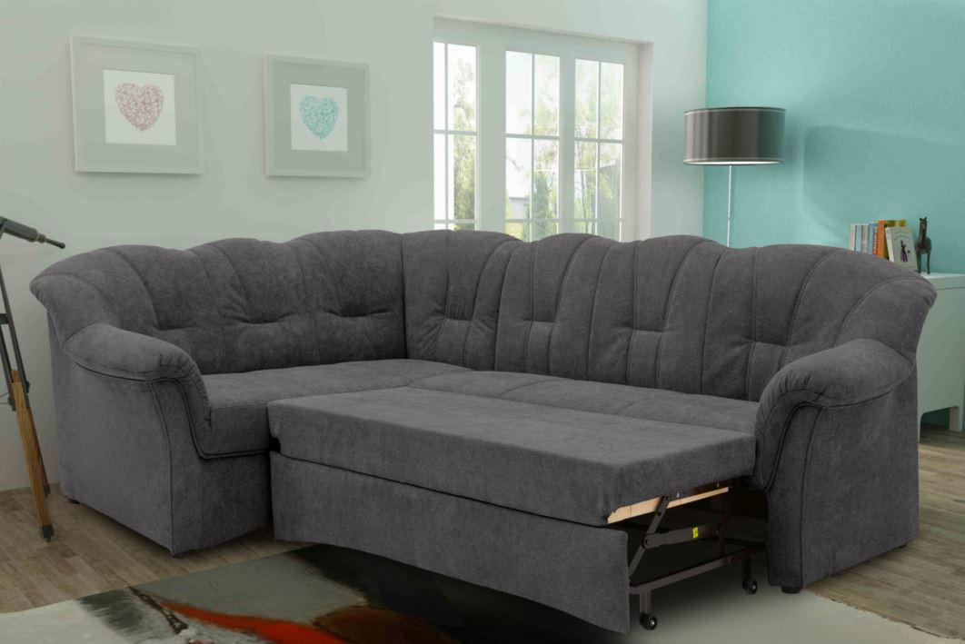 Ecksofa Dunkelgrau Mikrofaser  - Dunkelgrau/Schwarz, KONVENTIONELL, Kunststoff/Textil (192/243cm) - MID.YOU