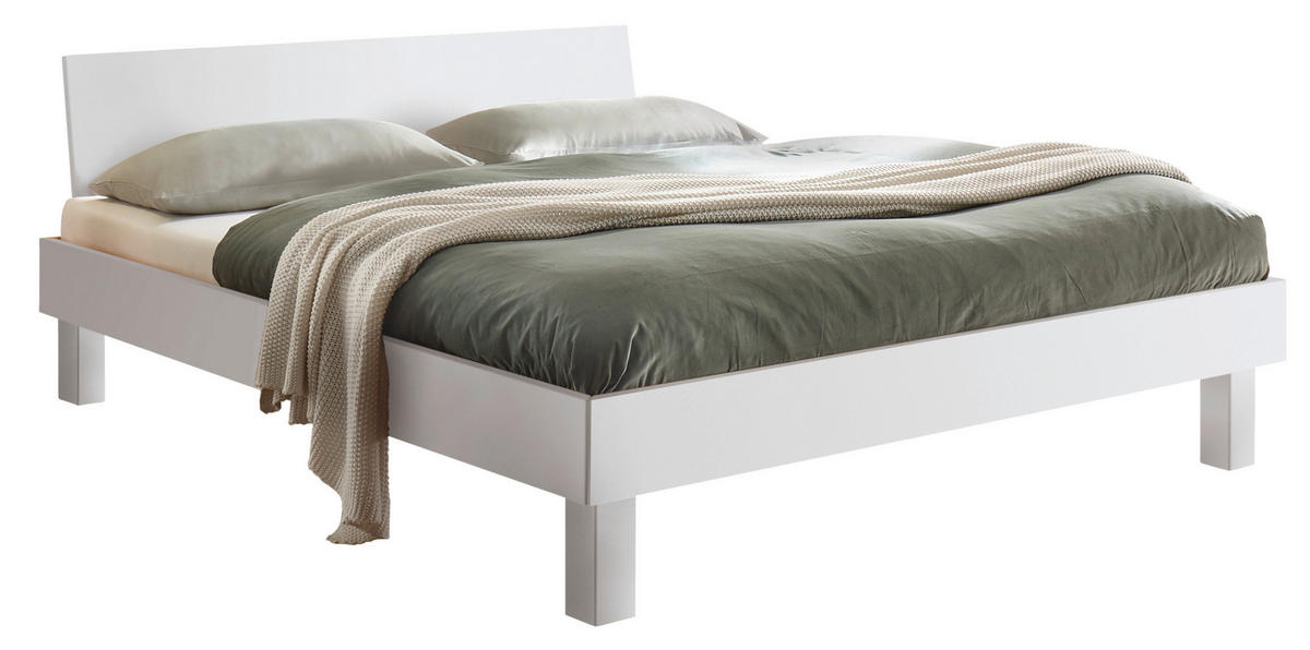 BETT 200/200 cm,  in Weiß,  - Weiß, Design (200/200cm) - Hasena