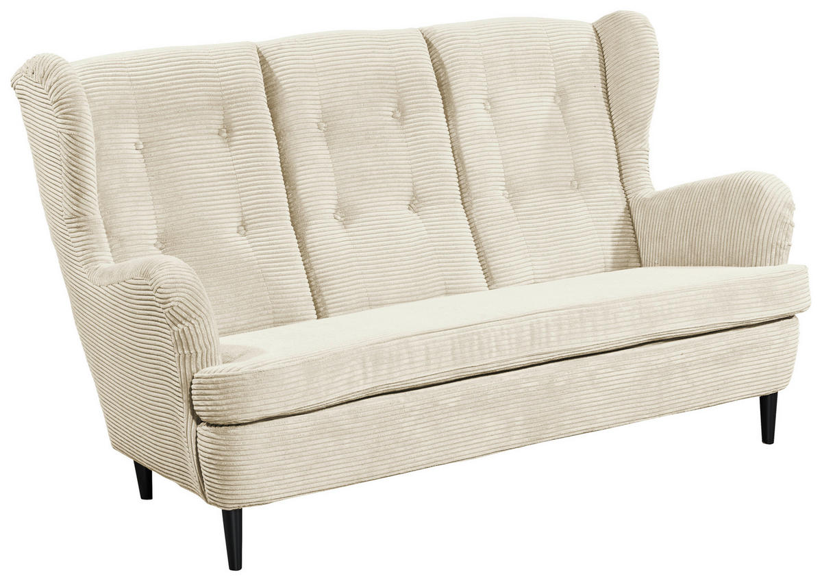 KÜCHENSOFA  - Creme/Schwarz, KONVENTIONELL, Holz/Textil (176/103/98cm) - MID.YOU
