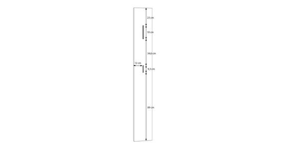 GARDEROBENPANEEL  in 25/174/2,2 cm  - Sandfarben/Grau, MODERN, Holzwerkstoff/Metall (25/174/2,2cm) - Carryhome