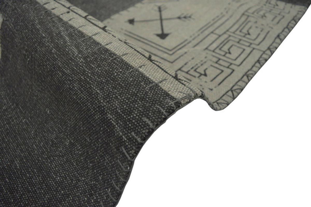 FLACHWEBETEPPICH  - Multicolor/Grau, Basics, Textil (120cm) - Kayoom