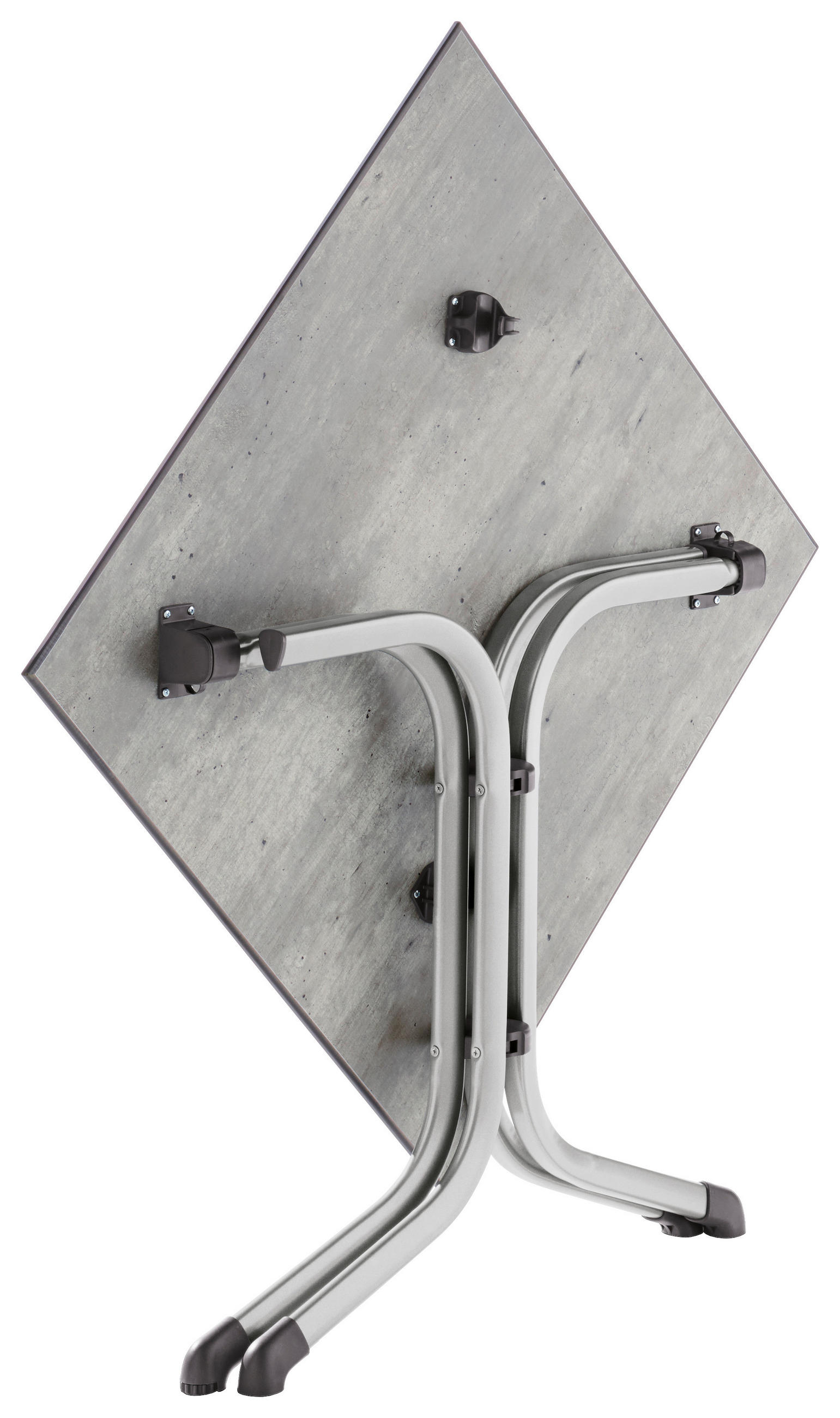 GARTENKLAPPTISCH 80/80/73 cm Metall, Kunststoff quadratisch  - Graphitfarben/Grau, Basics, Kunststoff/Metall (80/80/73cm) - Sieger