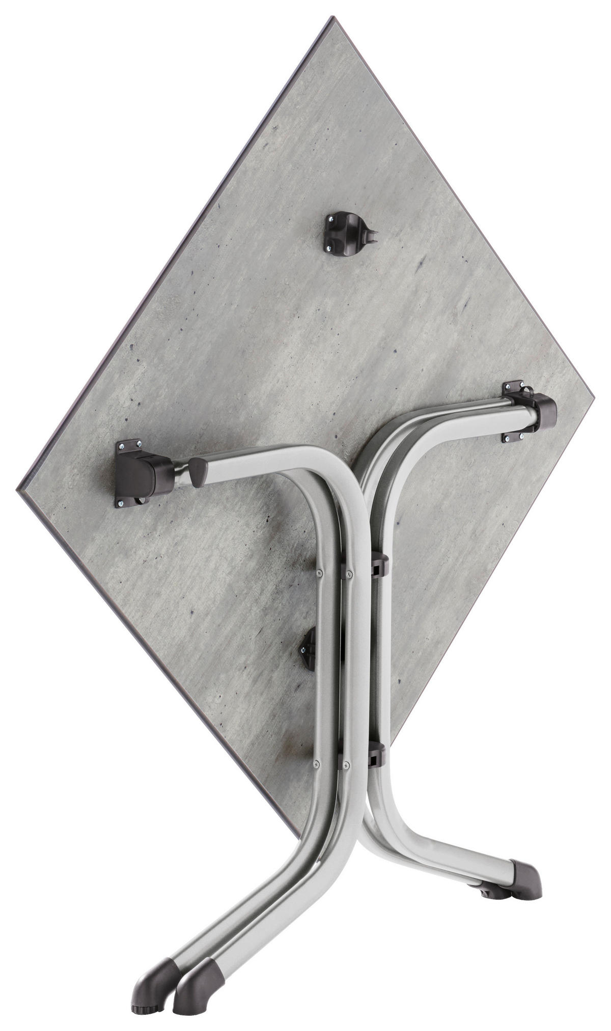 GARTENKLAPPTISCH 80/80/73 cm Metall, Kunststoff quadratisch  - Graphitfarben/Grau, Basics, Kunststoff/Metall (80/80/73cm) - Sieger