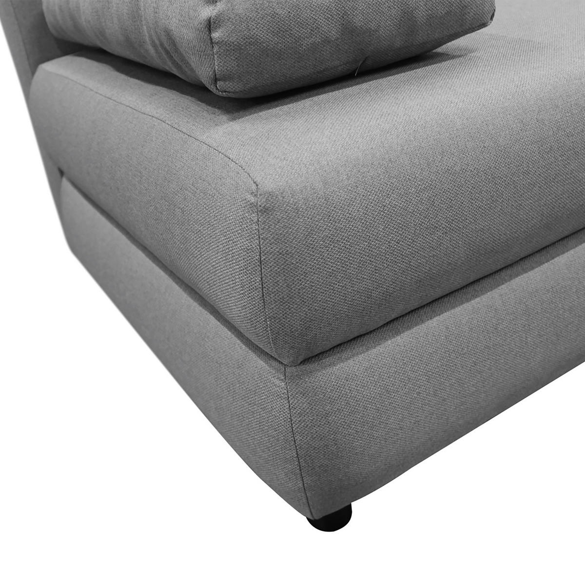 SCHLAFSOFA Webstoff Grau  - Schwarz/Grau, Design, Kunststoff/Textil (200/88/87cm) - P & B
