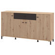 SIDEBOARD  in 170/90/40 cm  - Schwarz/Eiche Artisan, Basics, Holzwerkstoff/Kunststoff (170/90/40cm) - Carryhome