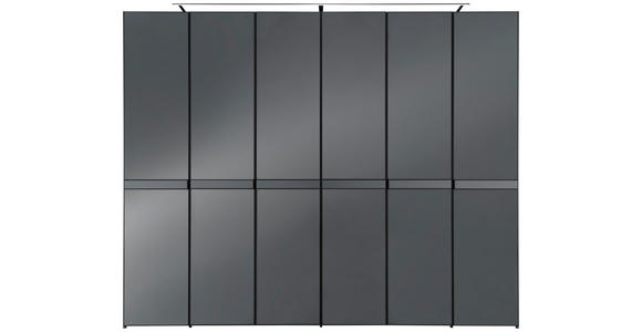 DREHTÜRENSCHRANK  in Anthrazit  - Anthrazit/Schwarz, Design, Glas/Holzwerkstoff (298/240/630cm) - Dieter Knoll