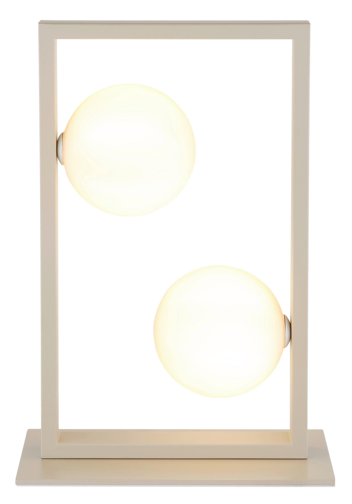 STOLNÍ LAMPA, G9, 28/12/40 cm - bílá/pískové barvy, Design, kov/plast (28/12/40cm) - Globo