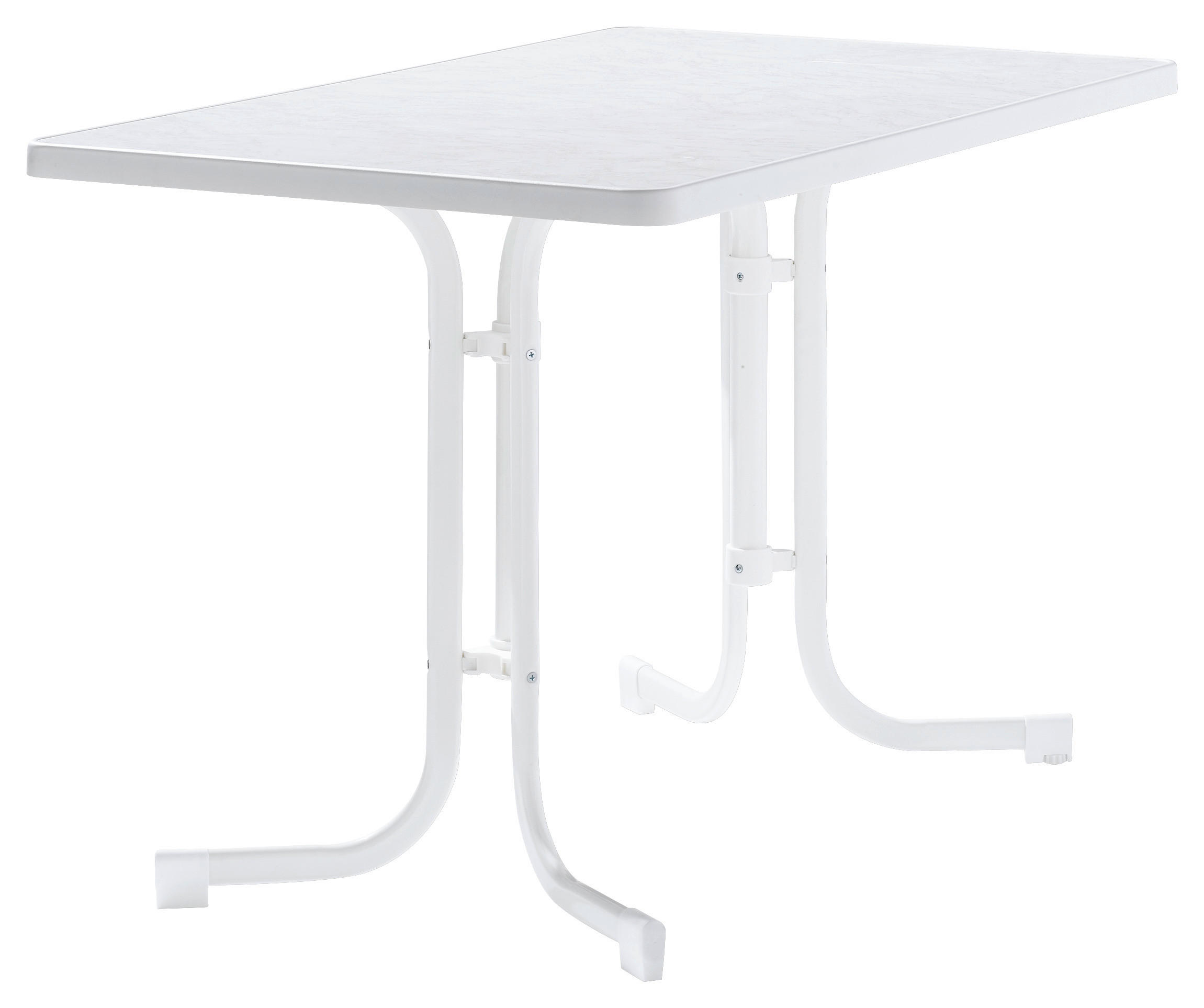 GARTENKLAPPTISCH 115/70/72 cm Metall rechteckig  - Weiß, Basics, Kunststoff/Metall (115/70/72cm) - Sieger