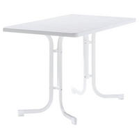 GARTENKLAPPTISCH 115/70/72 cm Metall rechteckig  - Weiß, Basics, Kunststoff/Metall (115/70/72cm) - Sieger
