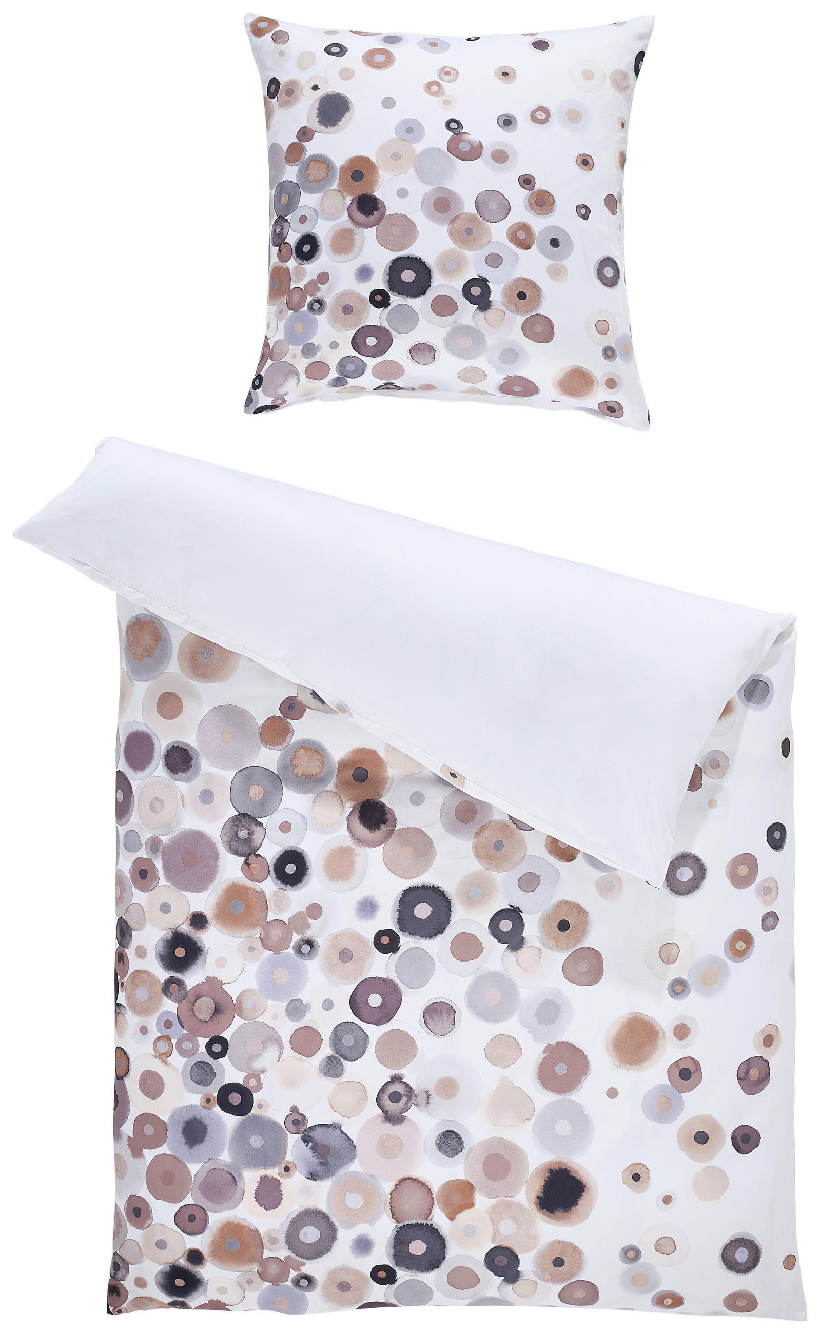 BETTWÄSCHE 155/220 cm  - Graubraun, Design, Textil (155/220cm) - Janine