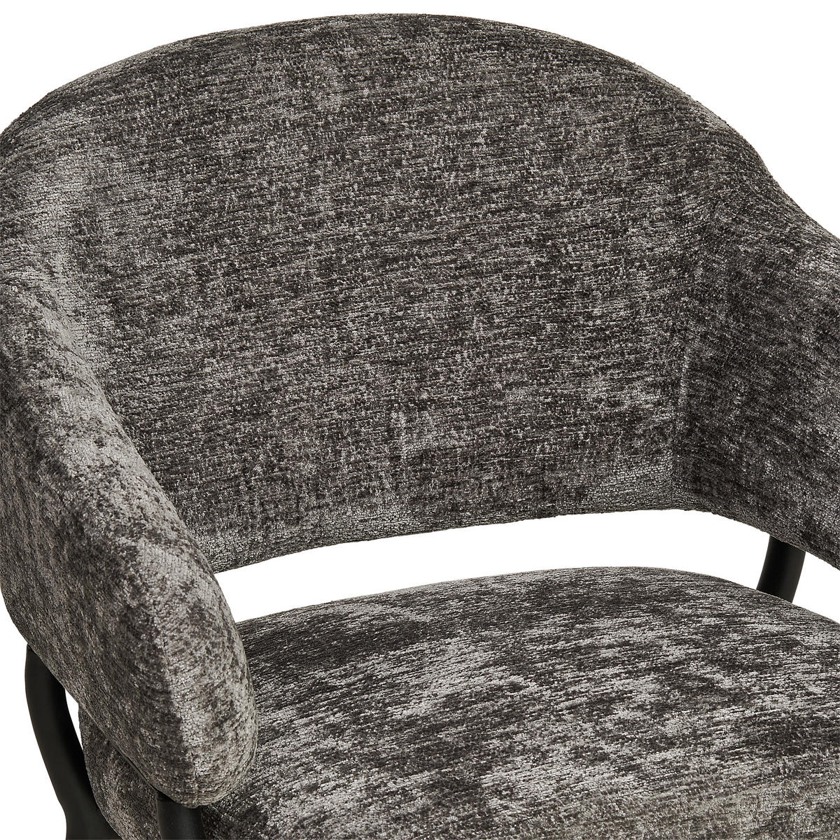 ARMLEHNSTUHL  in Eisen Mikrofaser  - Anthrazit/Schwarz, KONVENTIONELL, Holz/Textil (60/80/62cm) - MID.YOU