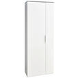 GARDEROBENSCHRANK Galaverna  in 70/188/35 cm  - Alufarben/Weiß, Design, Holzwerkstoff/Metall (70/188/35cm) - Carryhome