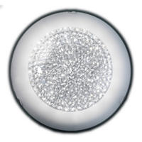 LED-DECKENLEUCHTE 1011 BRILL 50/50/13 cm   - Klar/Chromfarben, Design, Glas/Metall (50/50/13cm)