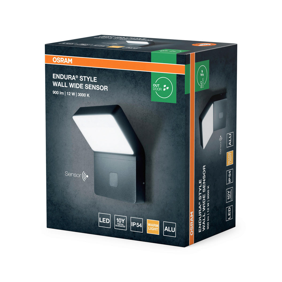 LED-AUßENLEUCHTE 11,8/17,6/21,2 cm   - Dunkelgrau, Basics, Kunststoff/Metall (11,8/17,6/21,2cm) - Osram