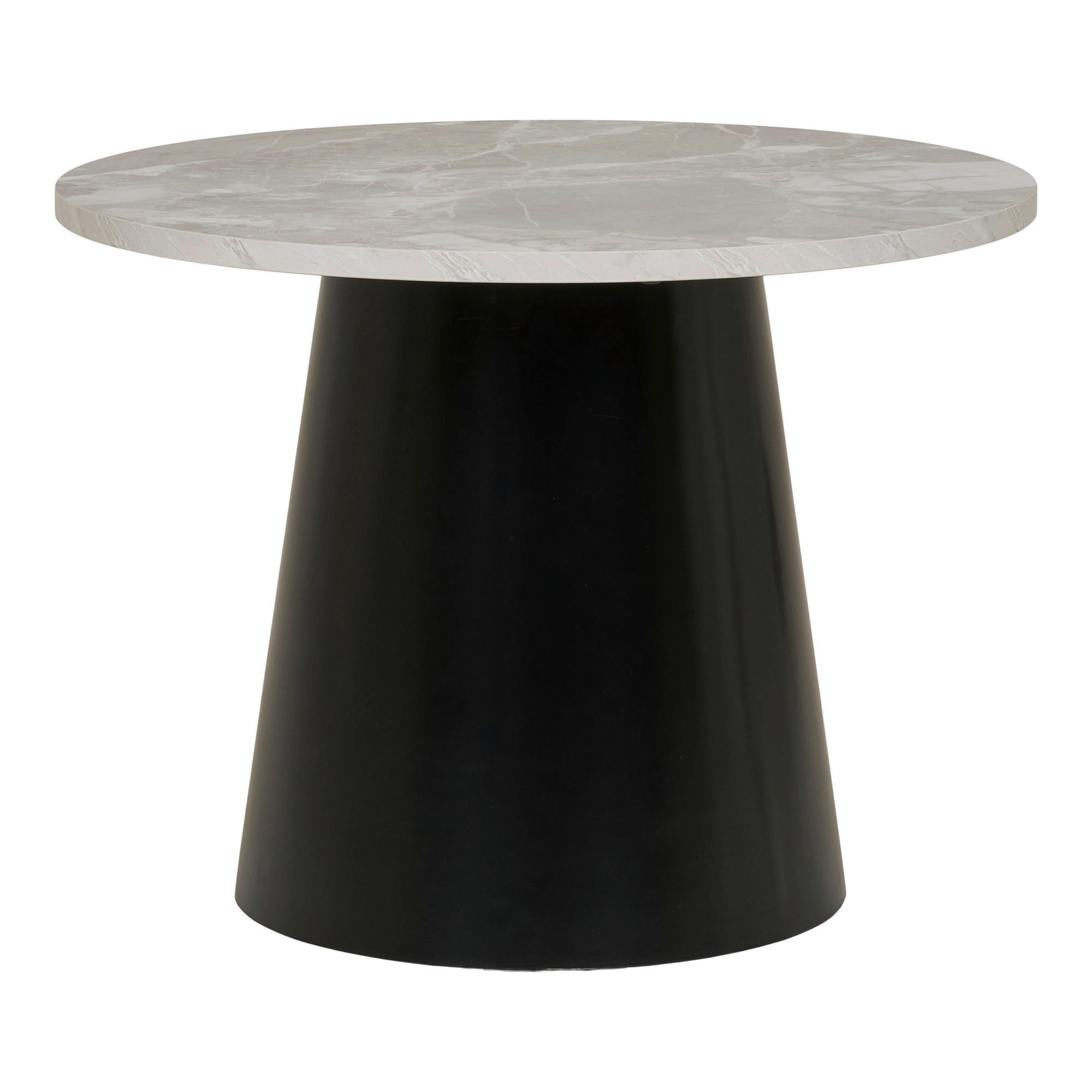 COUCHTISCH 60/60/45 cm BRITO rund Greige  - Greige/Schwarz, Design, Holzwerkstoff (60/60/45cm) - MID.YOU