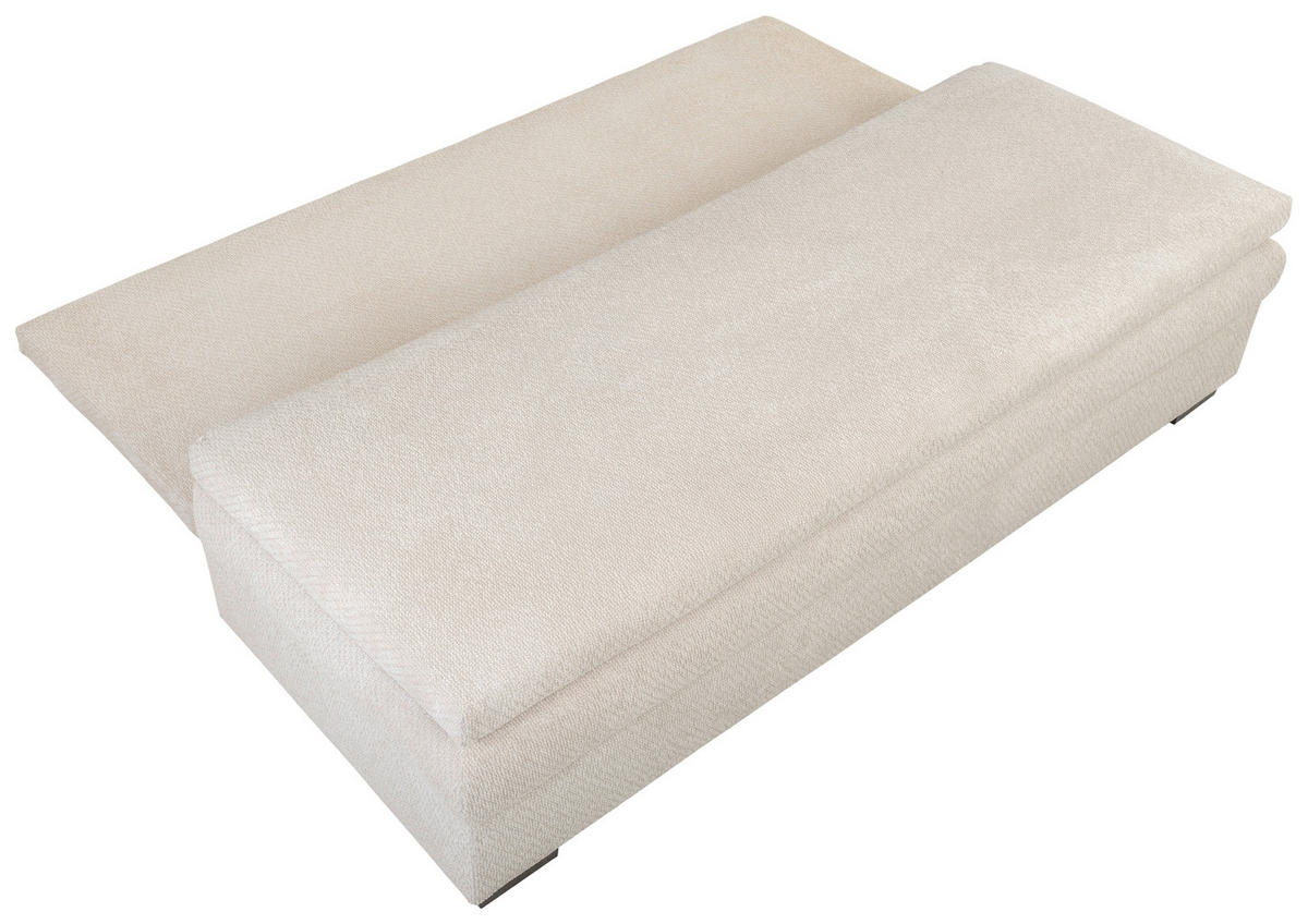 SCHLAFSOFA  mit Liegefunktion, Schlafen auf Sitzhöhe, Rücken echt Struktur Beige  - Beige/Schwarz, KONVENTIONELL, Kunststoff/Textil (195/93/83cm) - Carryhome
