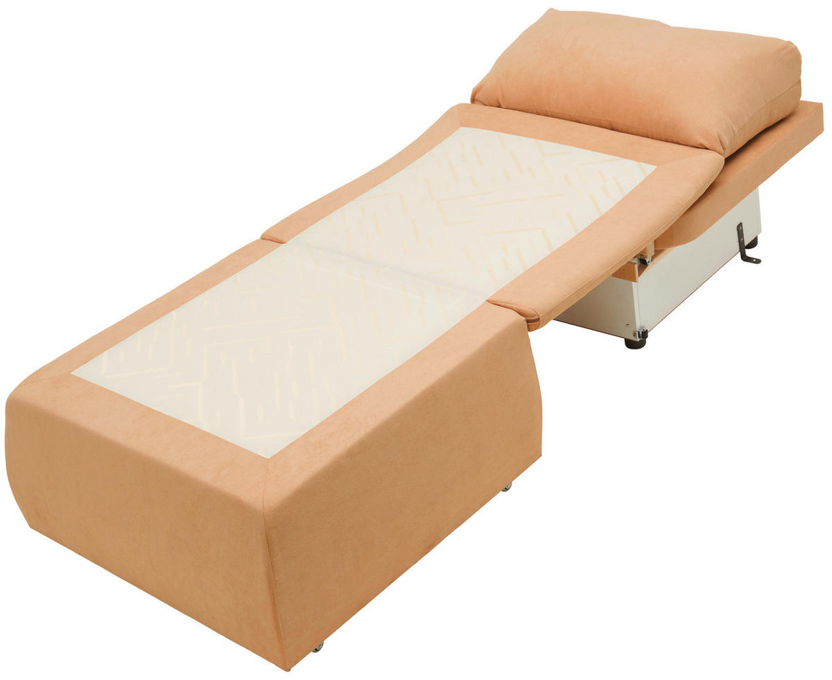 ROZKLADACIE KRESLO, textil, svetlohnedá - svetlohnedá/čierna, Konventionell, textil/plast (87/95/87cm) - Ti'me