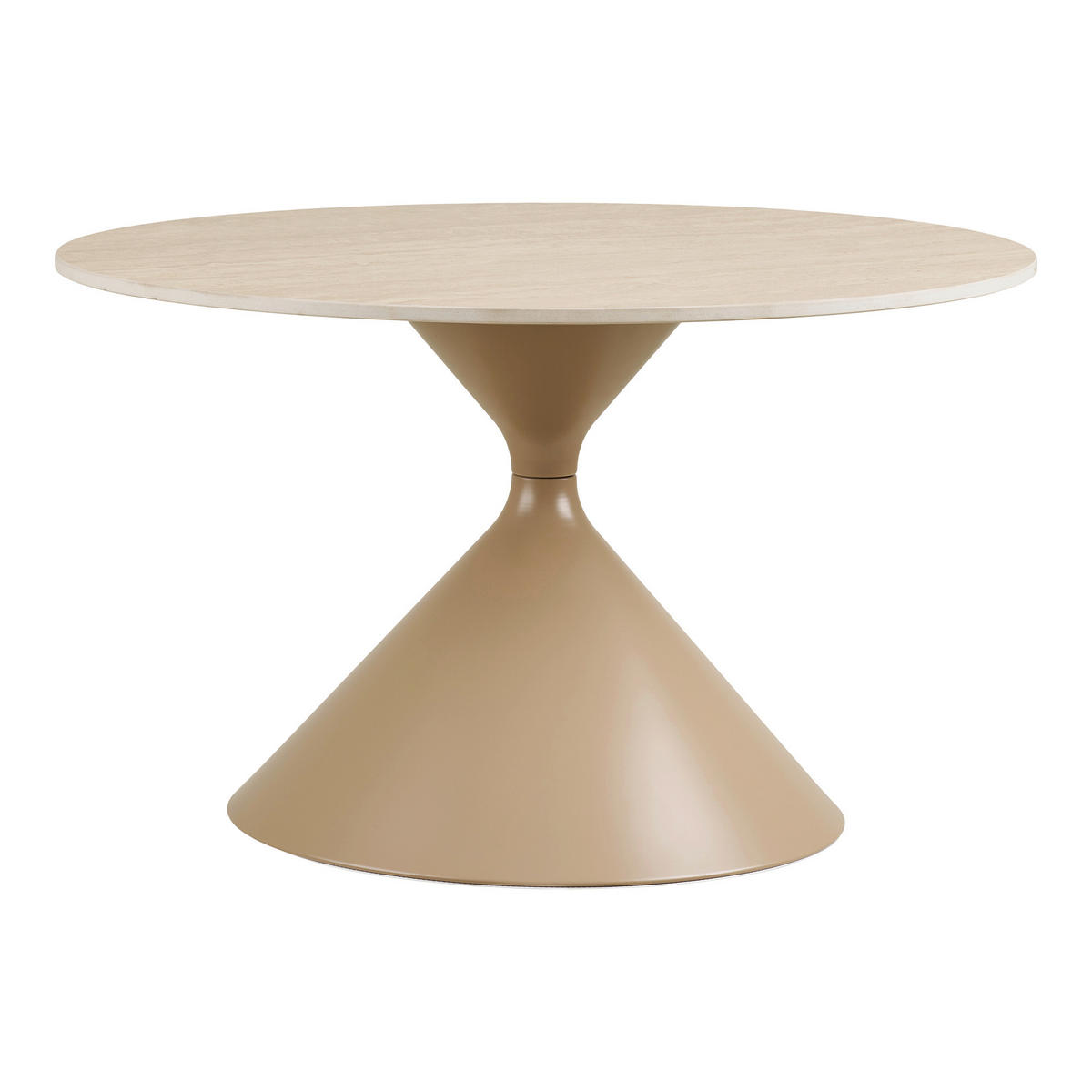 COUCHTISCH Annecy 70/70/41 cm rund Sandfarben  - Sandfarben, Design, Stein/Metall (70/70/41cm) - MID.YOU