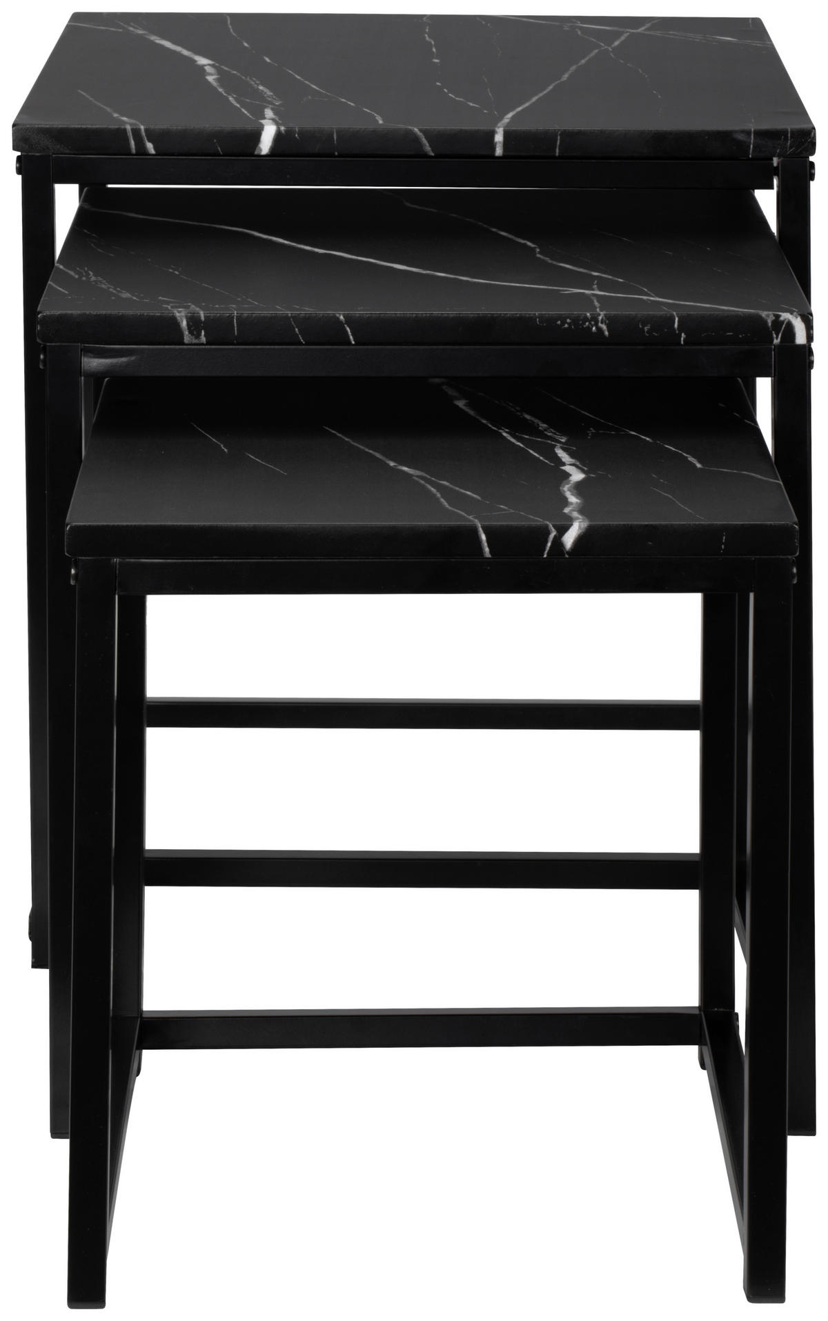 SATZTISCH in Metall, Holzwerkstoff  - Schwarz, Design, Holzwerkstoff/Metall - MID.YOU