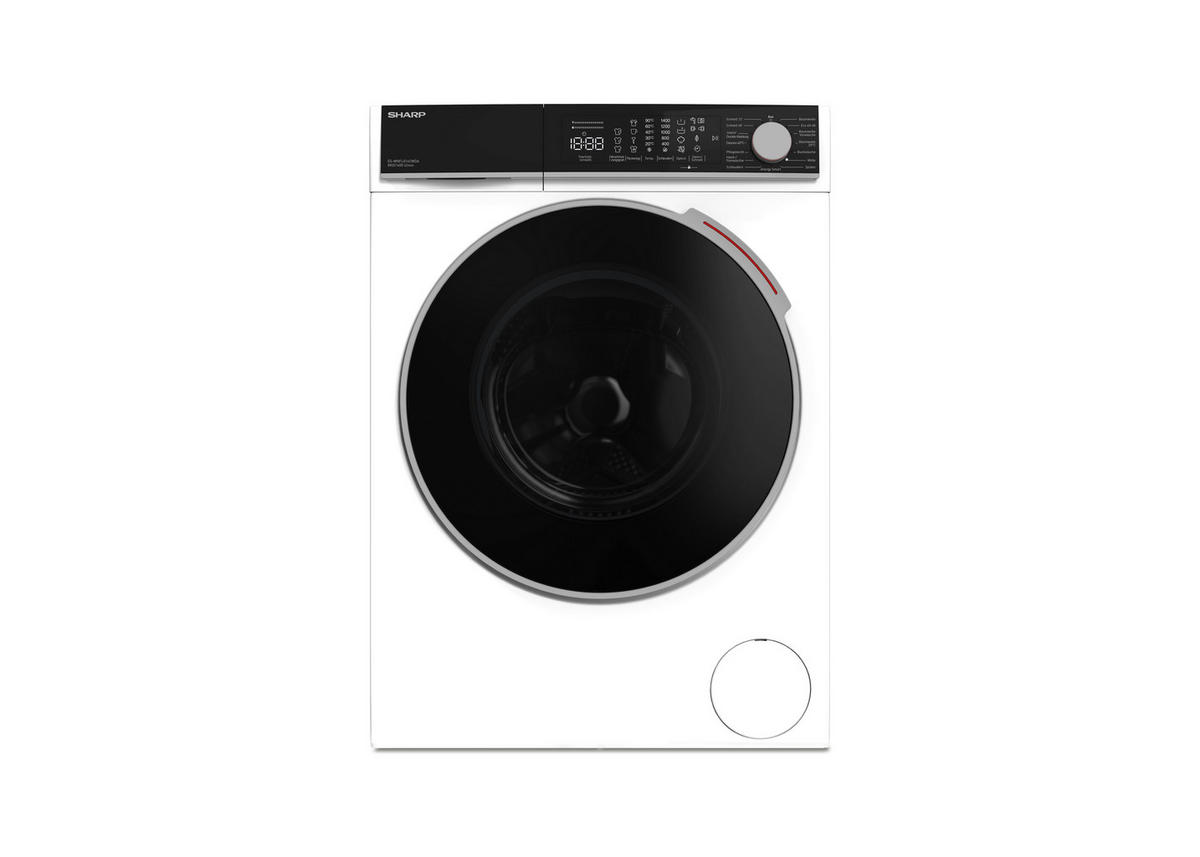 WASCHMASCHINE ES-WNFL814CWDA-DE  - Weiß, Basics, Glas/Kunststoff (60/85/56cm) - Sharp