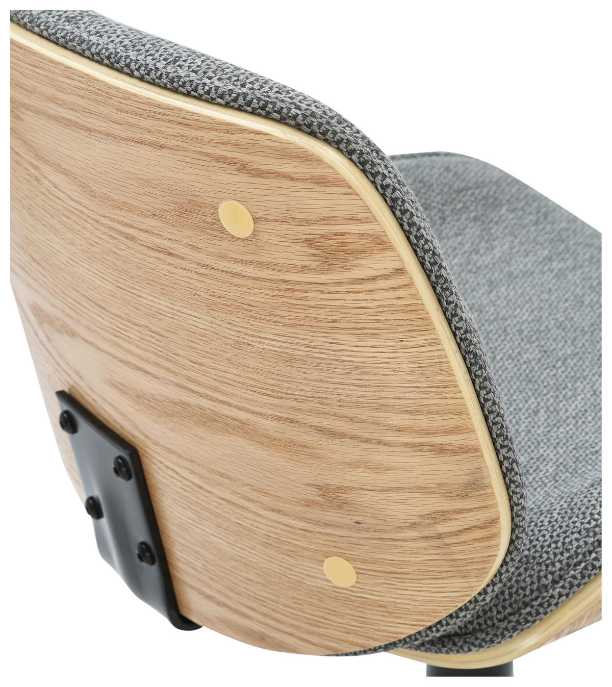BARHOCKER in Naturfarben, Schwarz, Dunkelgrau  - Dunkelgrau/Schwarz, MODERN, Holz/Textil (47/87/109/50cm) - Livetastic