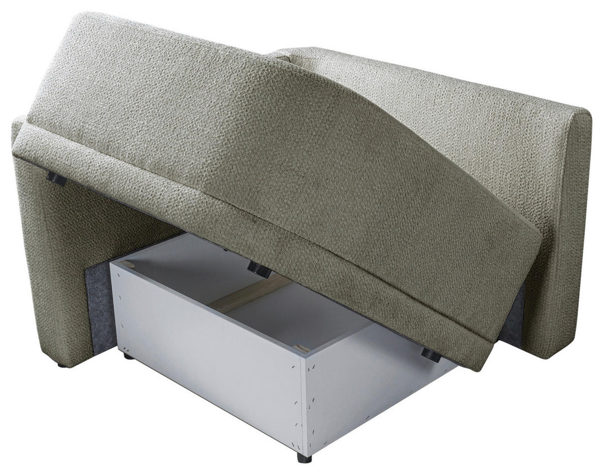 SOFA Struktur Grau  - Senfgelb/Schwarz, Trend, Kunststoff/Textil (110/75/115cm) - Livetastic