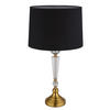 TISCHLEUCHTE 35/66 cm   - Klar/Messingfarben, KONVENTIONELL, Glas/Textil (35/66cm) - Globo