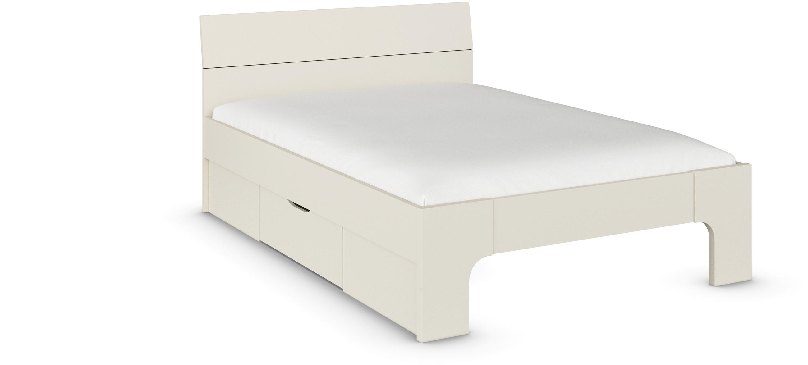 BETT 140/200 cm  in Champagner   - Champagner, Basics, Holzwerkstoff (140/200cm) - Boxxx