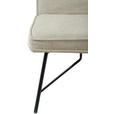 SITZBANK 180/84/65 cm Webstoff Schwarz, Beige  - Beige/Schwarz, Design, Textil/Metall (180/84/65cm) - Carryhome