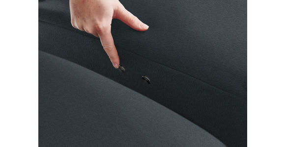 2,5-SITZER in Leder Dunkelblau - Alufarben/Dunkelblau, Design, Leder/Metall (164/82/99cm) - Dieter Knoll