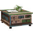 COUCHTISCH Mangoholz teilmassiv quadratisch Multicolor - Multicolor/Braun, Design, Holz (88/88/47cm) - Carryhome
