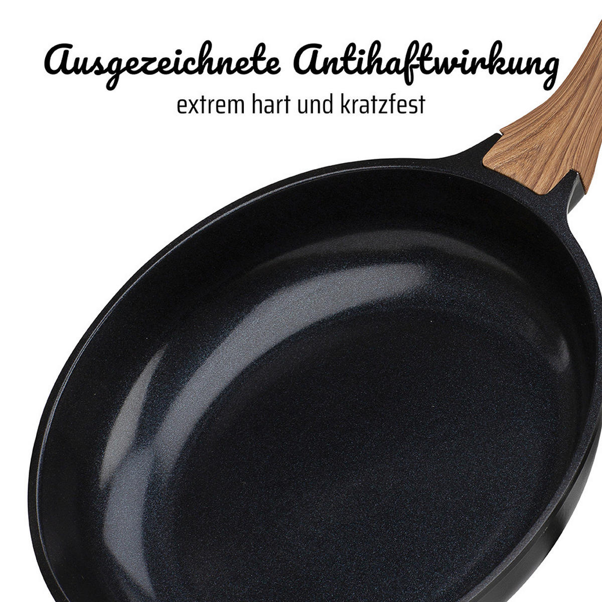 PFANNENSET NATURAL FIT 3-teilig  - Schwarz, Basics, Metall - GSW