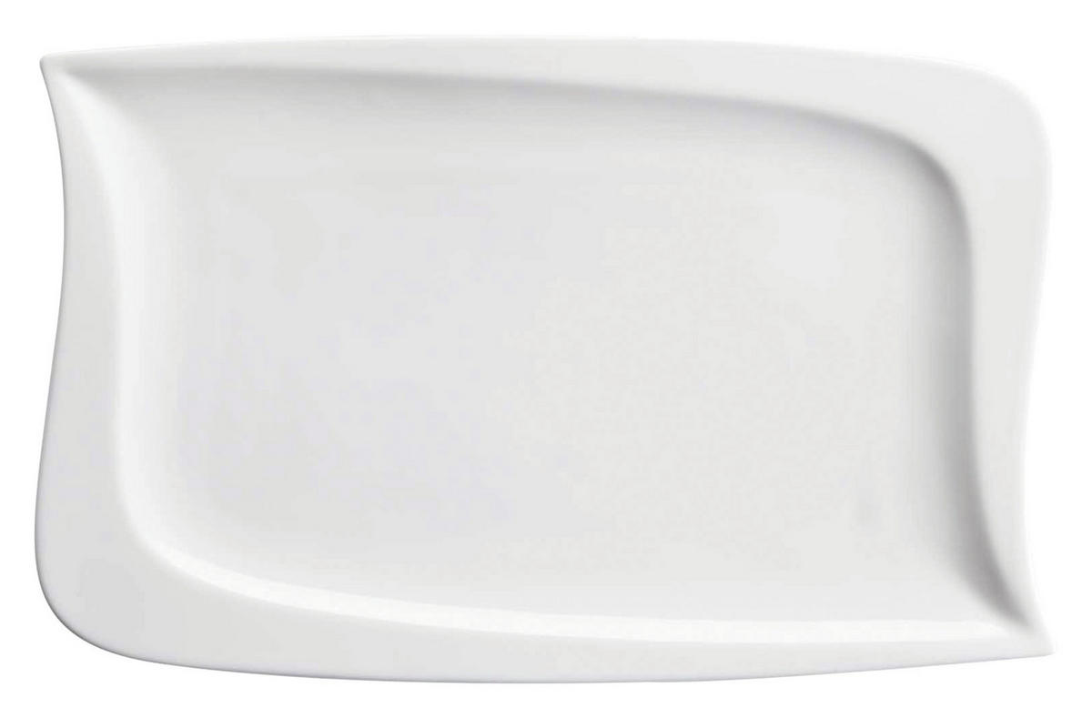 PLATTE LA MUSICA     - Weiß, Basics, Keramik (38,5/23,9/7cm) - Mäser