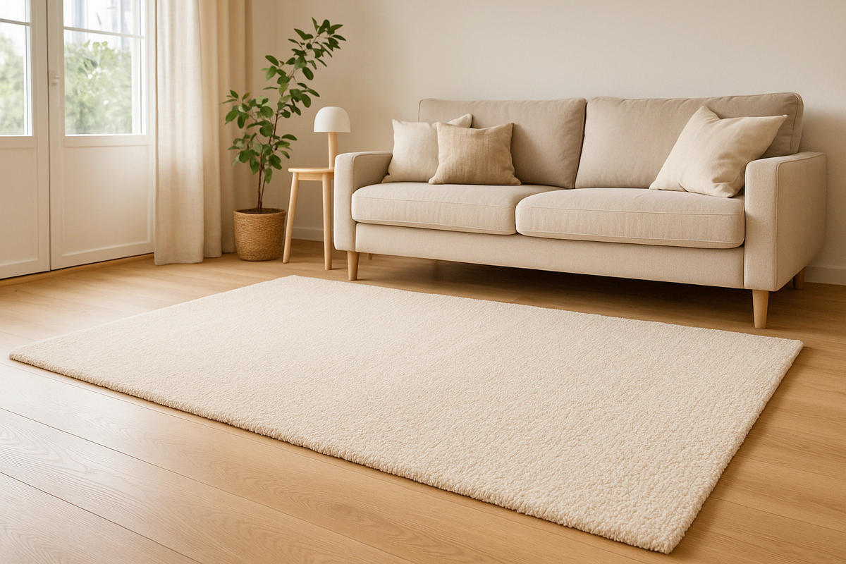 HOCHFLORTEPPICH 160/230 cm Elfenbein rechteckig  - Elfenbein, Basics, Textil (160/230cm) - Kayoom