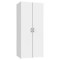 VEČNAMENSKA OMARA, bela - bela/barve aluminija, Konvencionalno, umetna masa/leseni material (80/185/54cm) - Xora