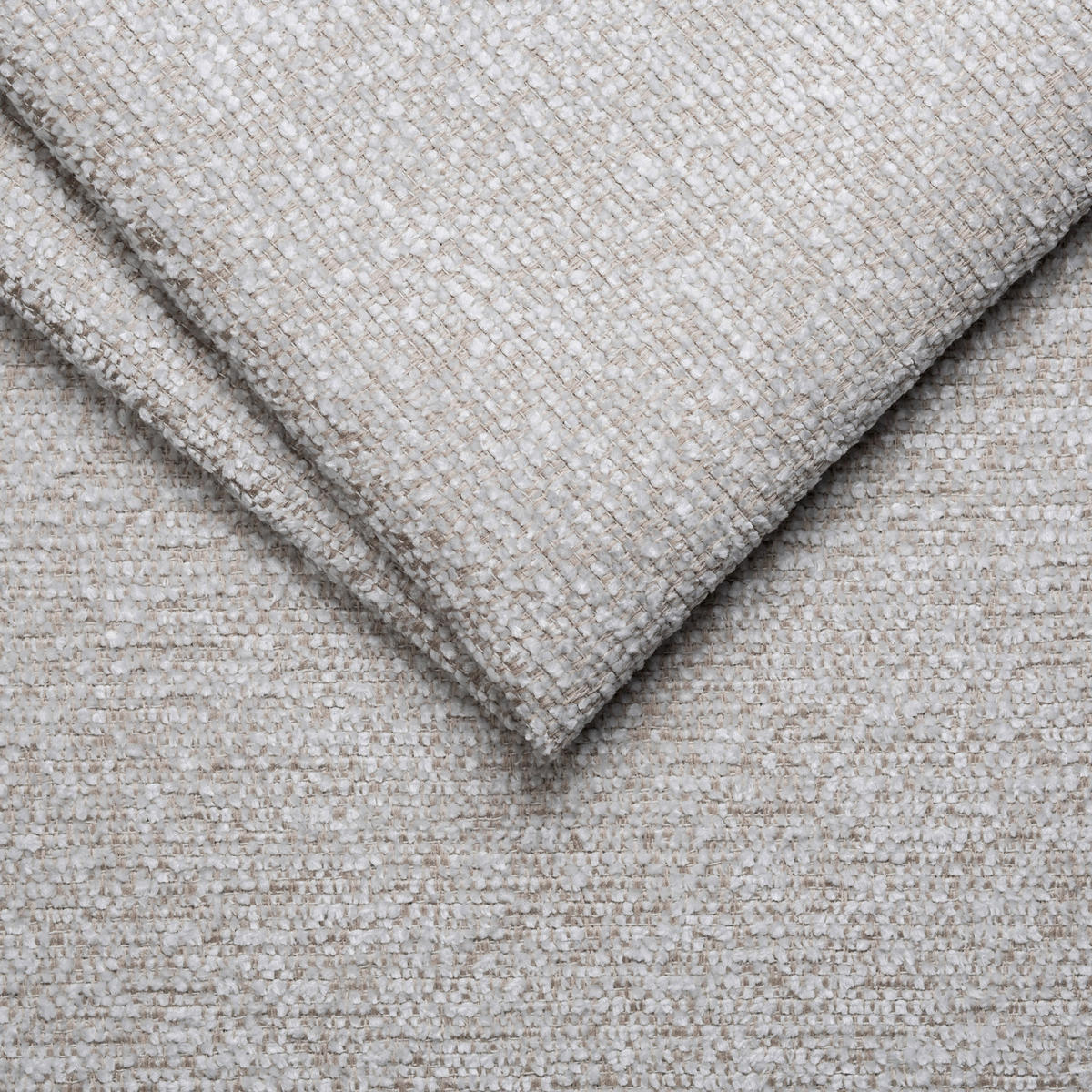 SCHLAFSESSEL Chenille Elfenbein Liegefunktion Rücken echt  inkl.  - Elfenbein/Schwarz, MODERN, Kunststoff/Textil (101/87/101cm) - Milino