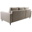 ECKSOFA  in Struktur Hellbraun  - Hellbraun/Schwarz, MODERN, Holz/Kunststoff (145/230cm) - Carryhome