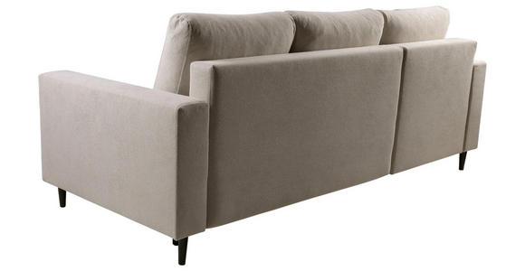 ECKSOFA  in Struktur Hellbraun  - Hellbraun/Schwarz, MODERN, Holz/Kunststoff (145/230cm) - Carryhome